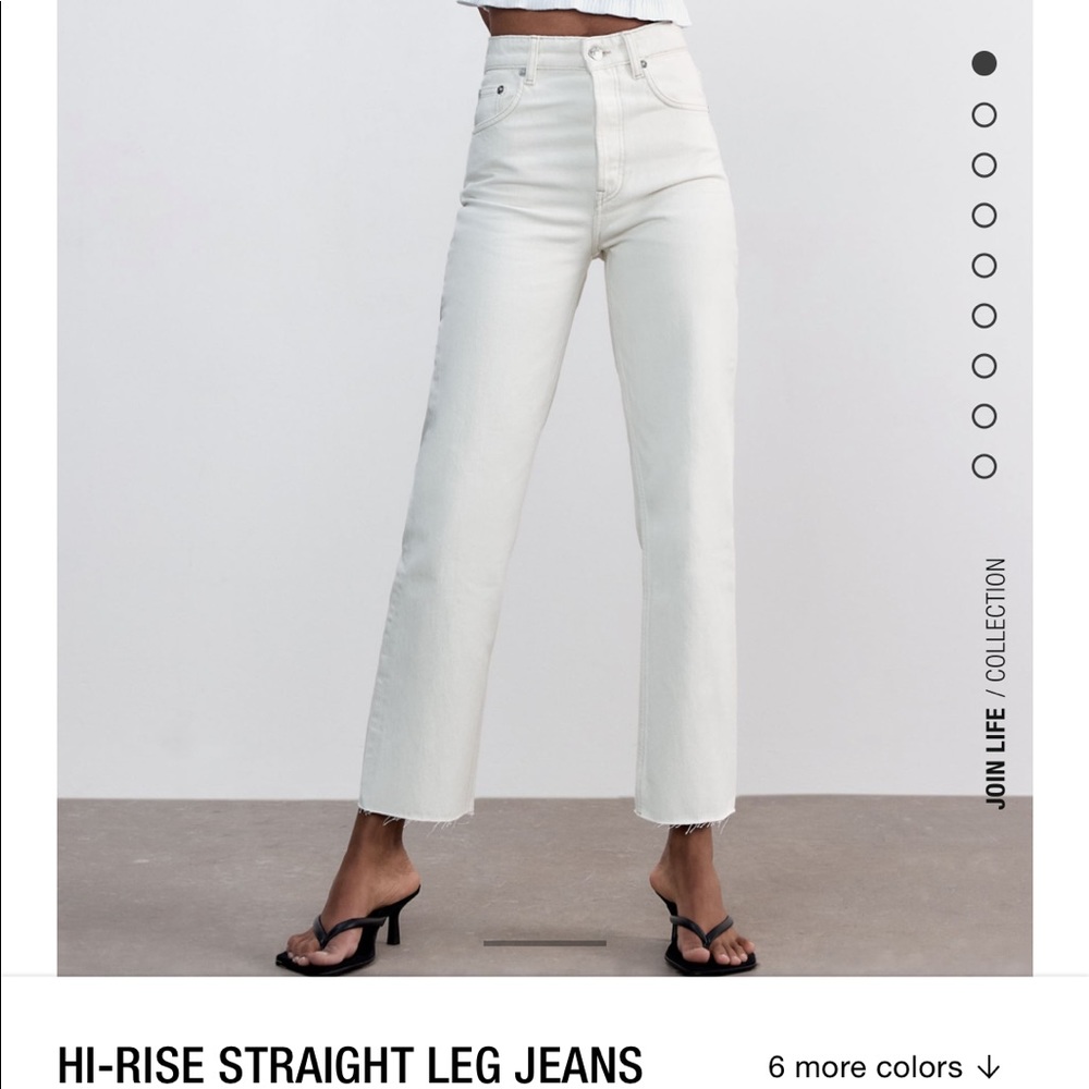 Zara hi-rise straight leg jean